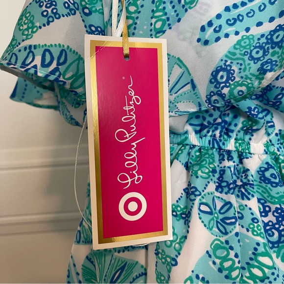 Lilly Pulitzer for Target Blue & White Sea Urchin Dress Size Small NEW - Picture 10 of 11
